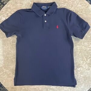 Polo Ralph Lauren Navy Short Sleeve Polo Shirt Size Large 14-16